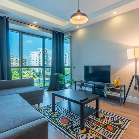 Luxury With Maxibnb 1-bed Pool, Free Spa, Fitness, Access In Aksu Apartment *
